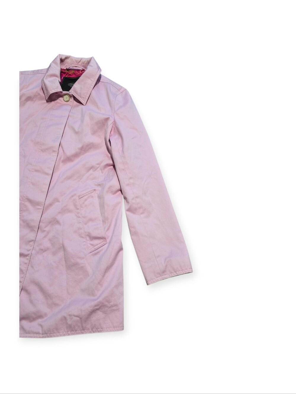 Vintage Coach Light Pink Trench Coat - Picture 7 of 9
